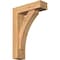 Ekena Millwork Thorton Block Smooth Bracket w/ Offset Brace, Western Red Cedar, 5 1/2"W x 18"D x 26"H BKT0604X18X26THR05SWR - alternate 1